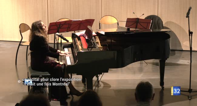 Dominica Merola au piano lors du récital à Saint-Julien-les-Villas