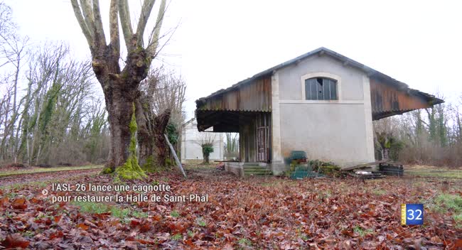 L’ASL 26 lance une cagnotte pour restaurer la Halle de Saint-Phal pour son projet de vélorail