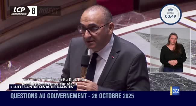 Laurent Nuñez ministre Intérieur Assemblée Nationale octobre 2025