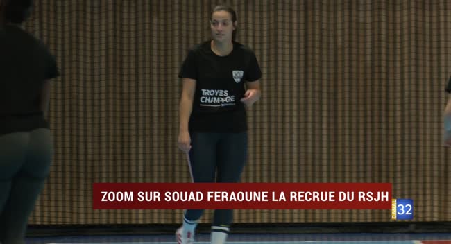 Souad Feraoune en action au gymnase Ganne lors de son premier match avec le RSJH