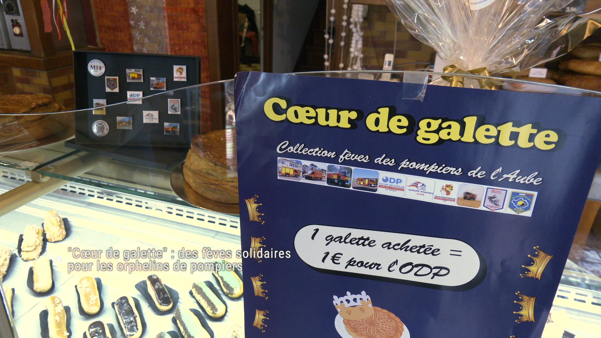 fèves des pompiers de l'Aube pour l'opération Coeur de galette