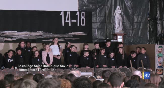 Les élèves du collège Saint Dominique Savio commémorent l’armistice