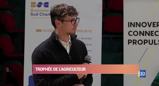 Représentant du Champagne Gaston Cheq-Coteaux lors de la cérémonie des Trophées du Numérique 2025 à Troyes