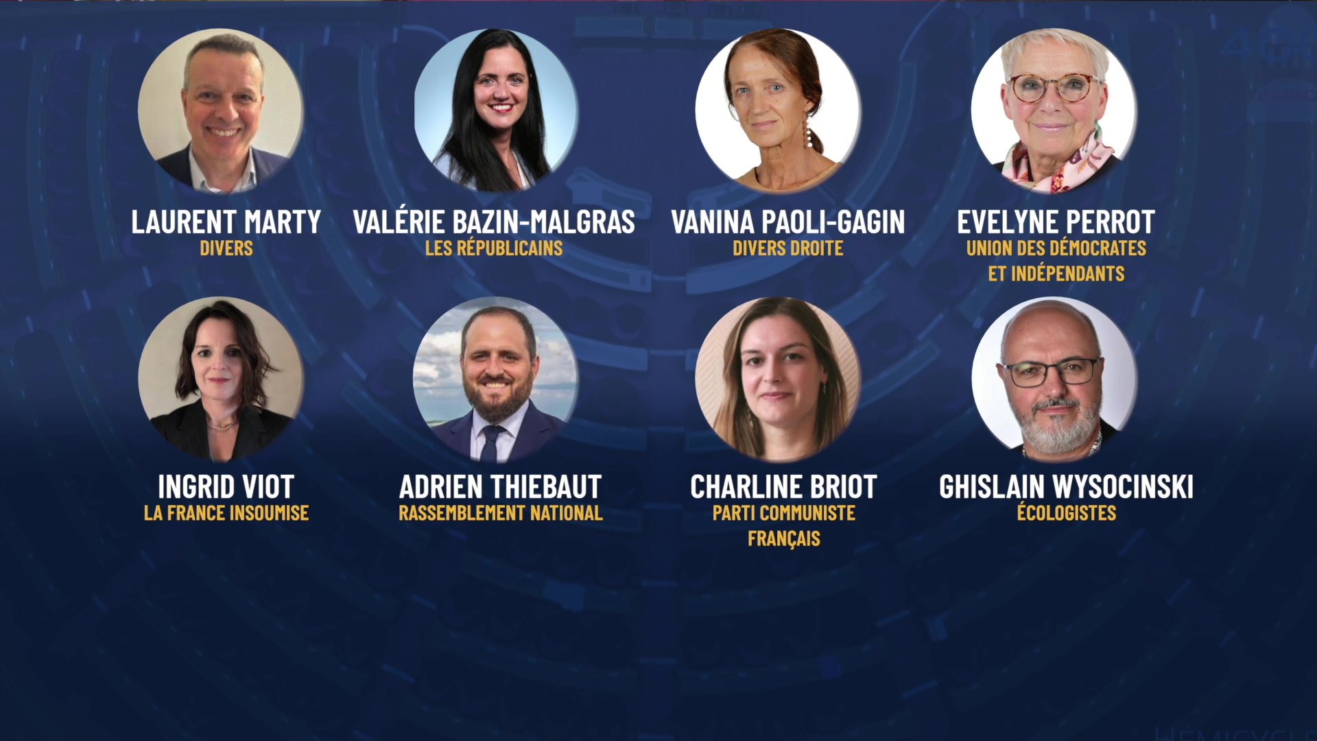 Bulletins de vote des candidats aux sénatoriales étalés sur une table, dont ceux d'Évelyne Perrot et Anna Zajac
