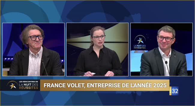 Frédéric De Backer et Patrick Froment sur le plateau de Canal 32 pour l'émission Les Rencontres de La Nuit des Réussites.