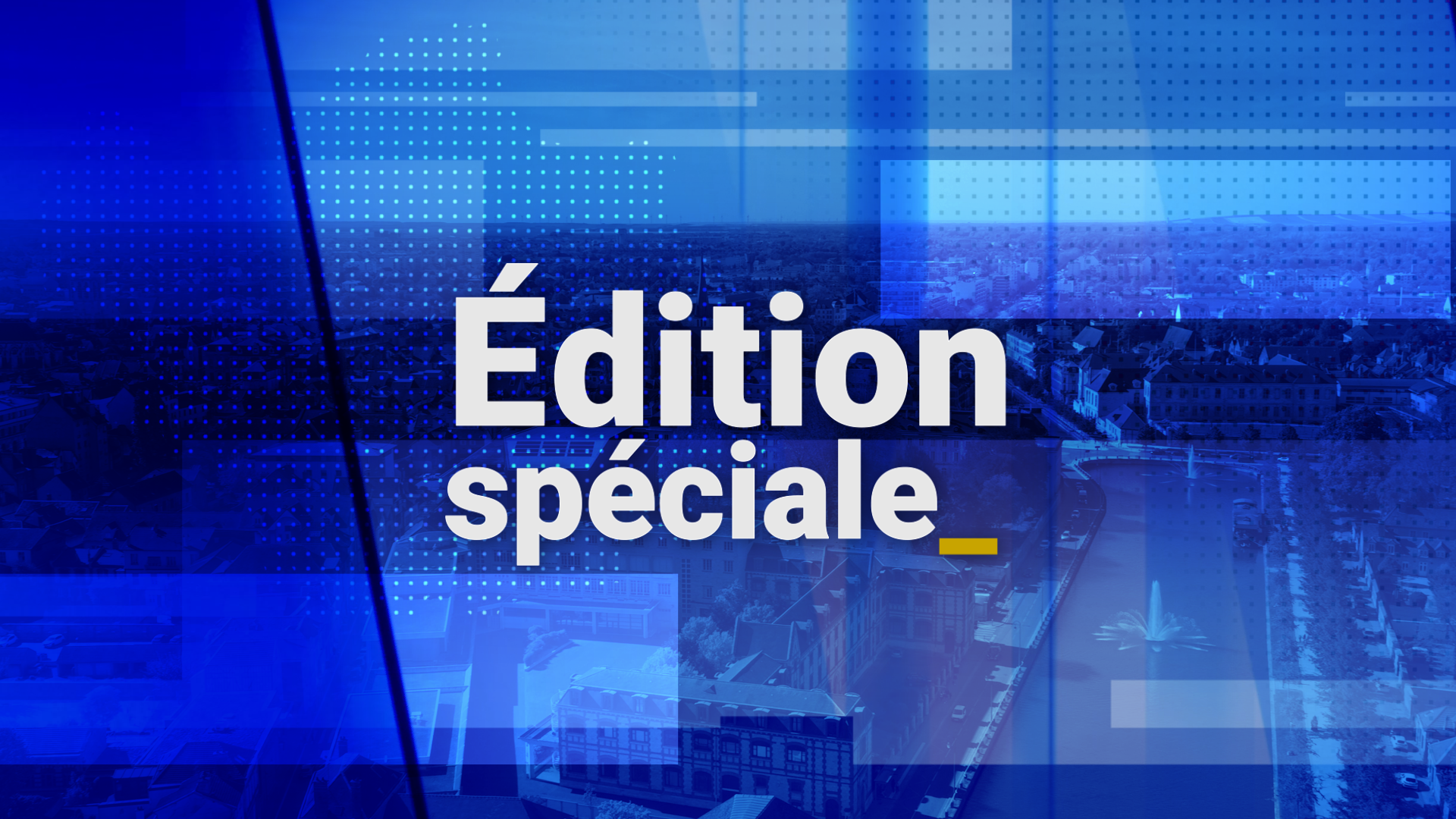 Plateau du JT de Canal 32 avec présentatrice face caméra