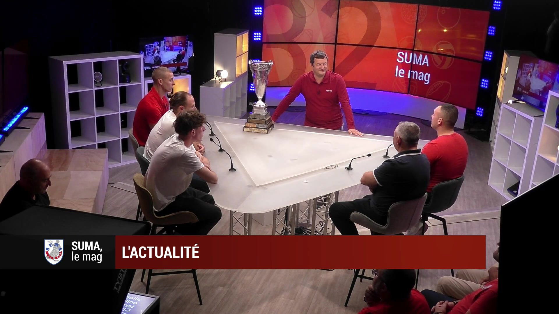 Plateau du magazine sportif Suma le mag sur Canal 32