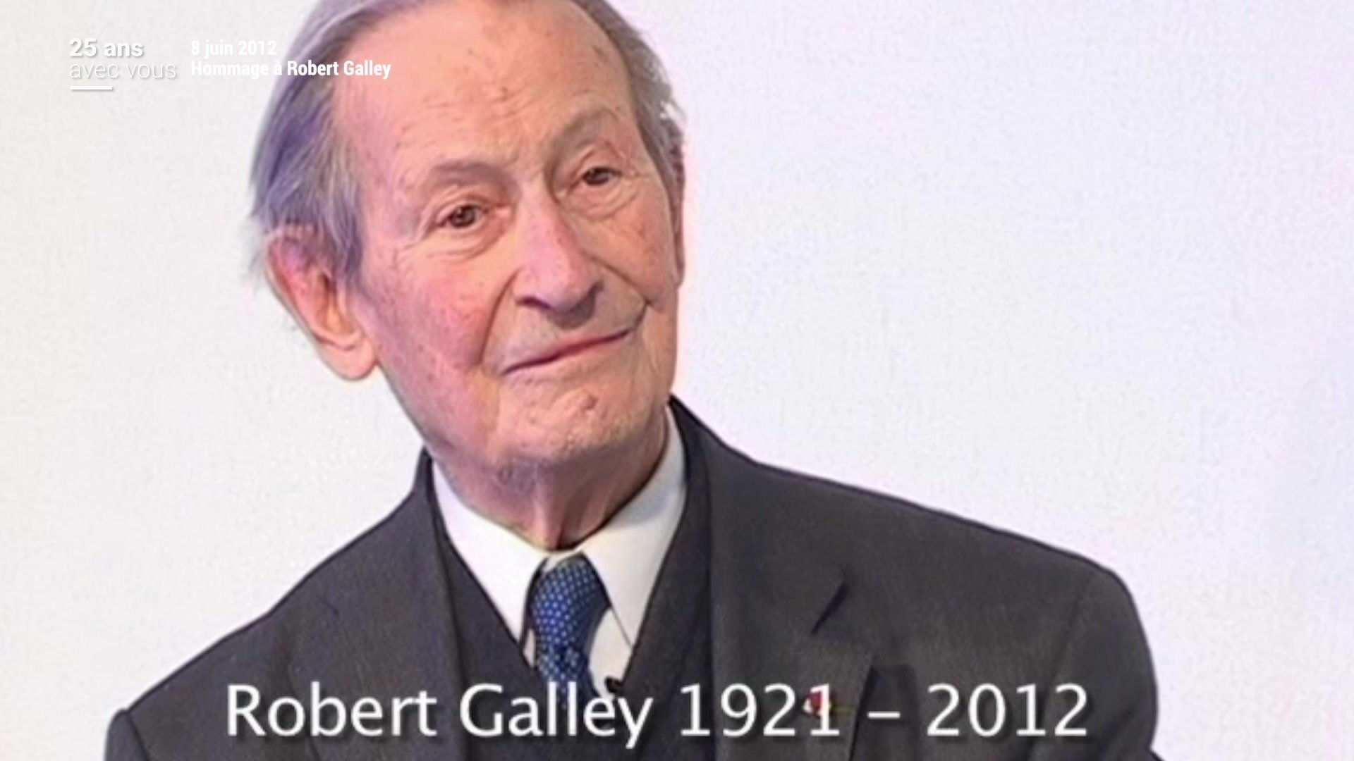 image-logo représentant le programme 25 ans avec vous, les émissions : Les 25 ans de Canal 32. 2012 : Hommage à Robert Galley
